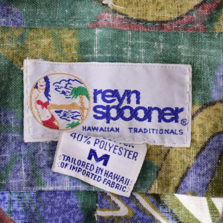 90'S REYNSPOONER Swimsuit Tag Bikini Tag All-Over Print Pullover Button-Down Hawaiian Aloha Shirt Made in Hawaii Men's L /eaa350868