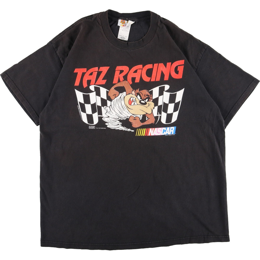 90'S NASCAR LOONEY TUNES Character Print T-Shirt Made in USA Men's L Vintage /eaa350923