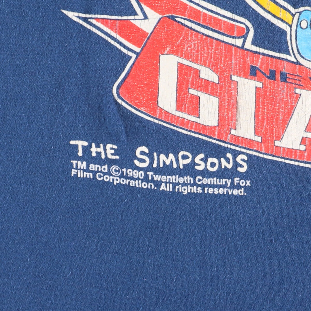 90'S The Simpsons New York Giants Character Print T-Shirt Men's S Vintage /eaa350993