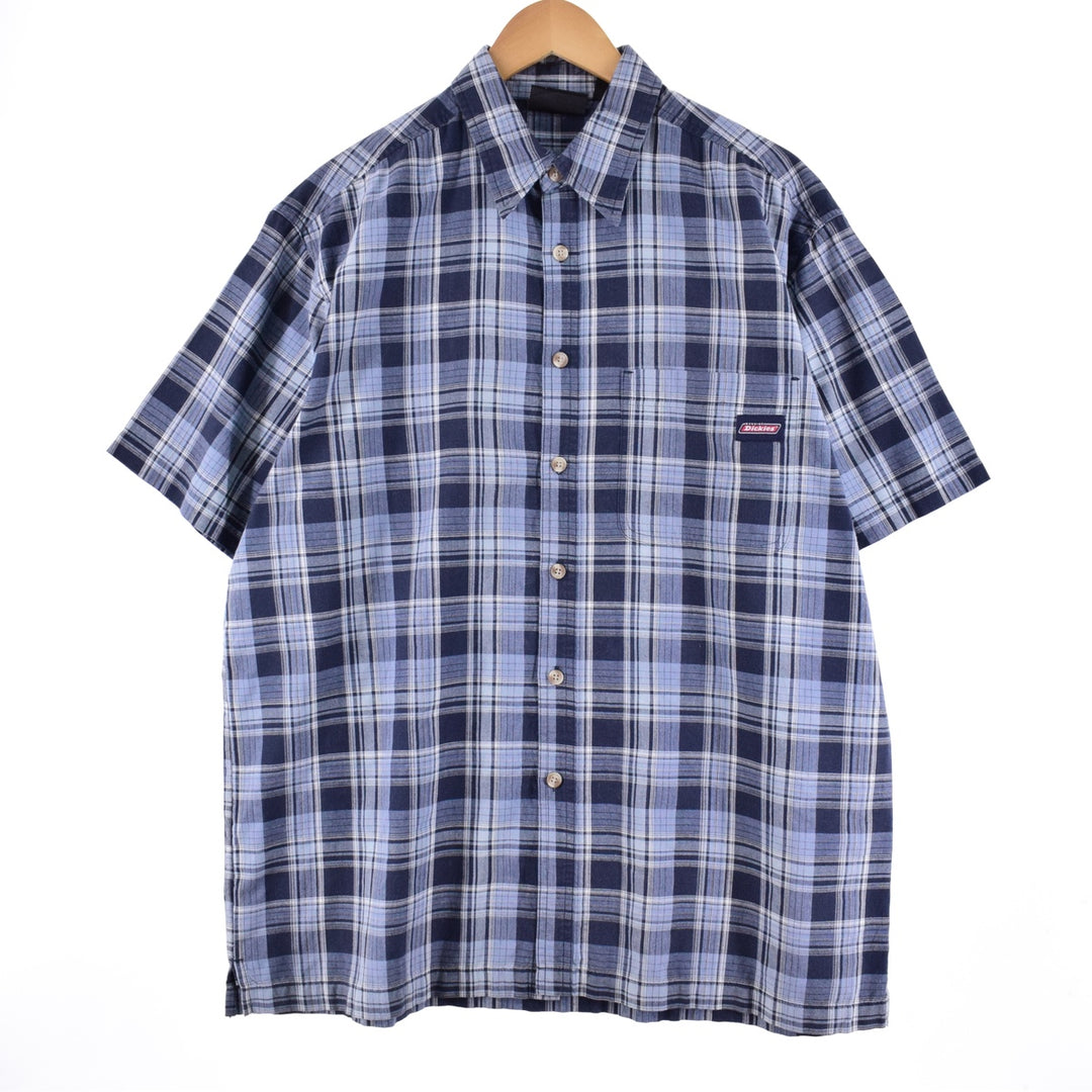 Dickies Short Sleeve Check Shirt Men's XL /eaa351186