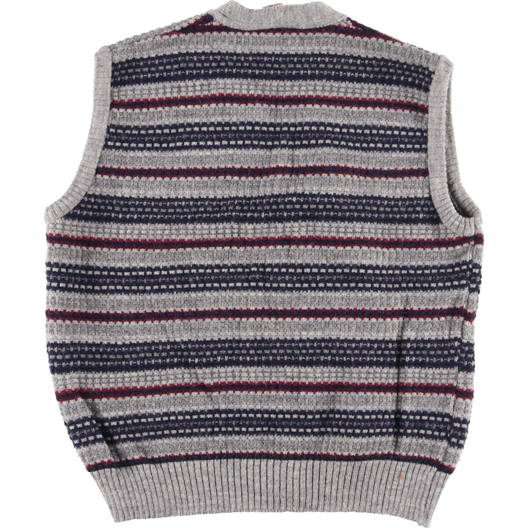 STEWARTS OF SCOTLAND Open-front wool knit vest for men, M /eaa352258