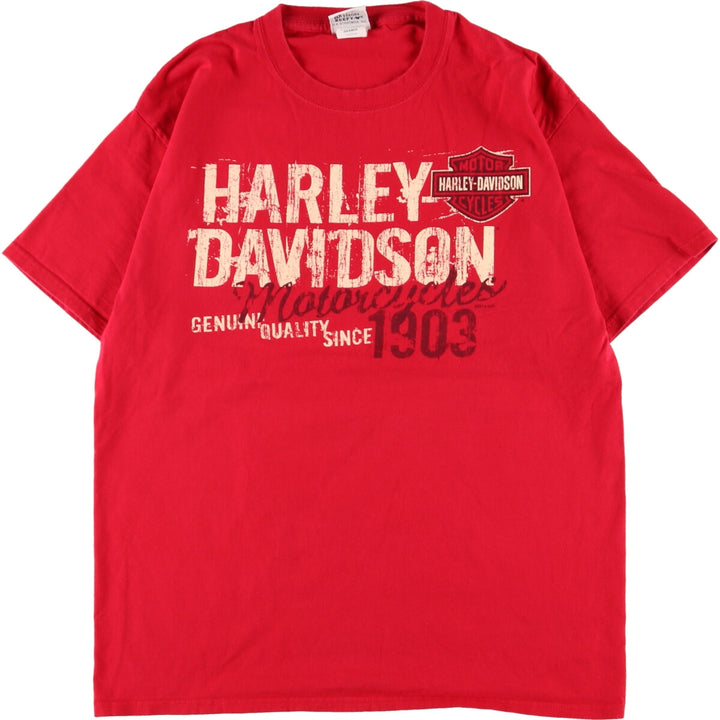 Hanes Harley-Davidson Double-Sided Print Motorcycle Bike T-Shirt Men's L /eaa352436