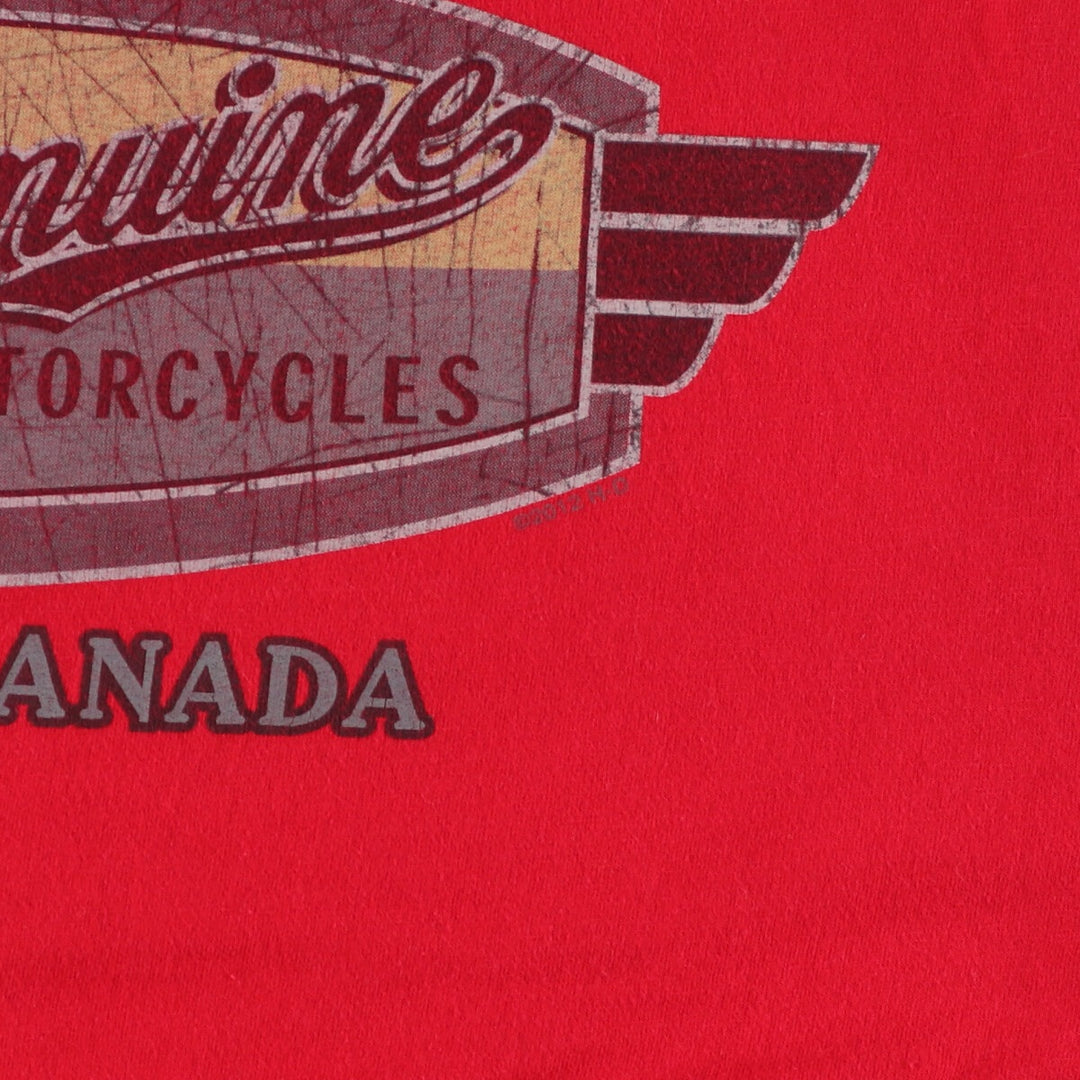 Hanes Harley-Davidson Double-Sided Print Motorcycle Bike T-Shirt Men's L /eaa352436