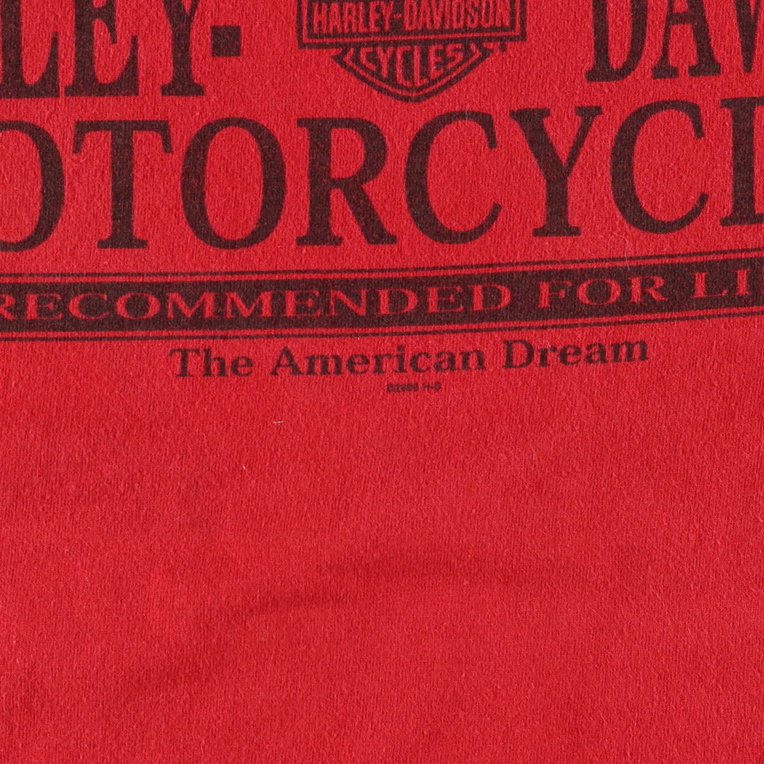 Harley-Davidson Double-sided Print Motorcycle Bike T-Shirt Made in USA Men's L /eaa352441