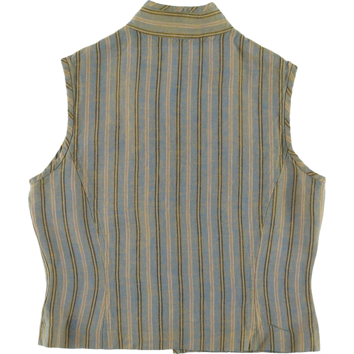 KENAR Stripe Pattern Open Front Vest Women's S /eaa352589