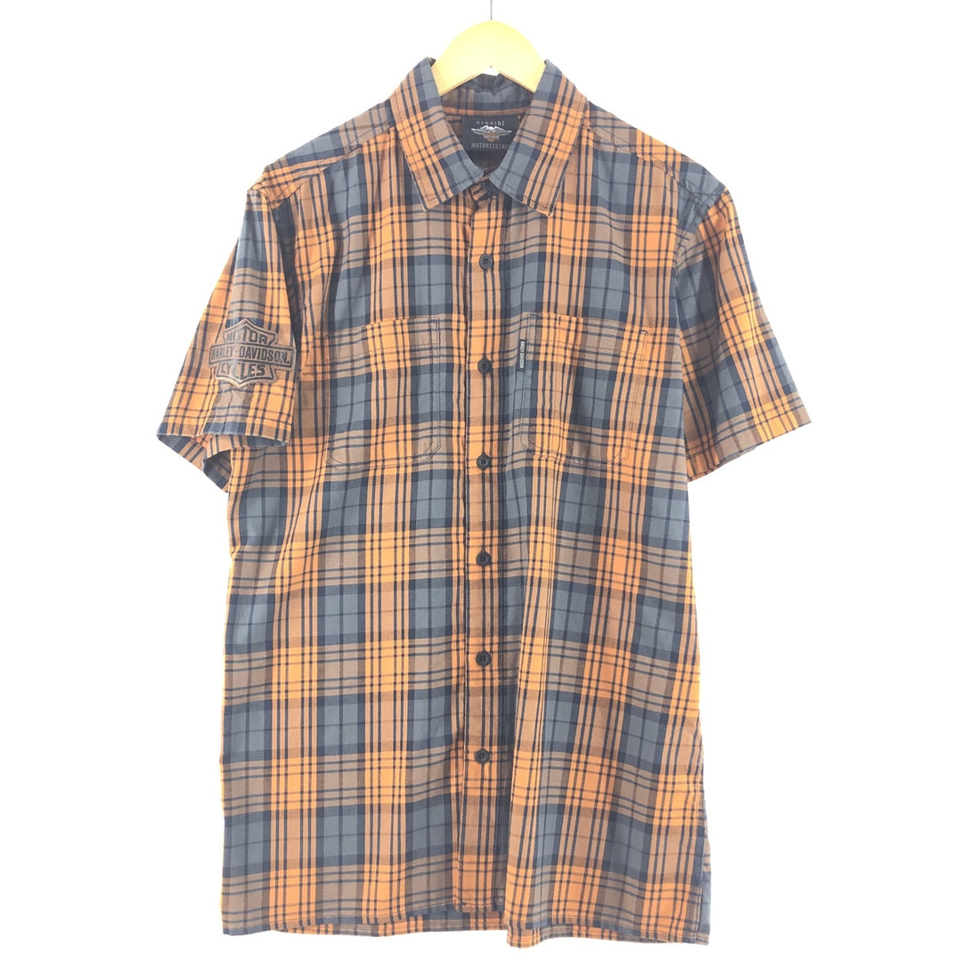 Harley-Davidson Short Sleeve Check Shirt Men's M /eaa352680