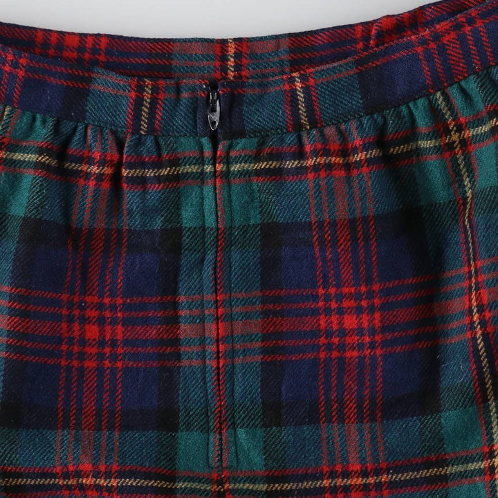 EJE Check Pattern Tartan Check Half-Length A-Line Skirt Women's L Size Vintage /eaa353184