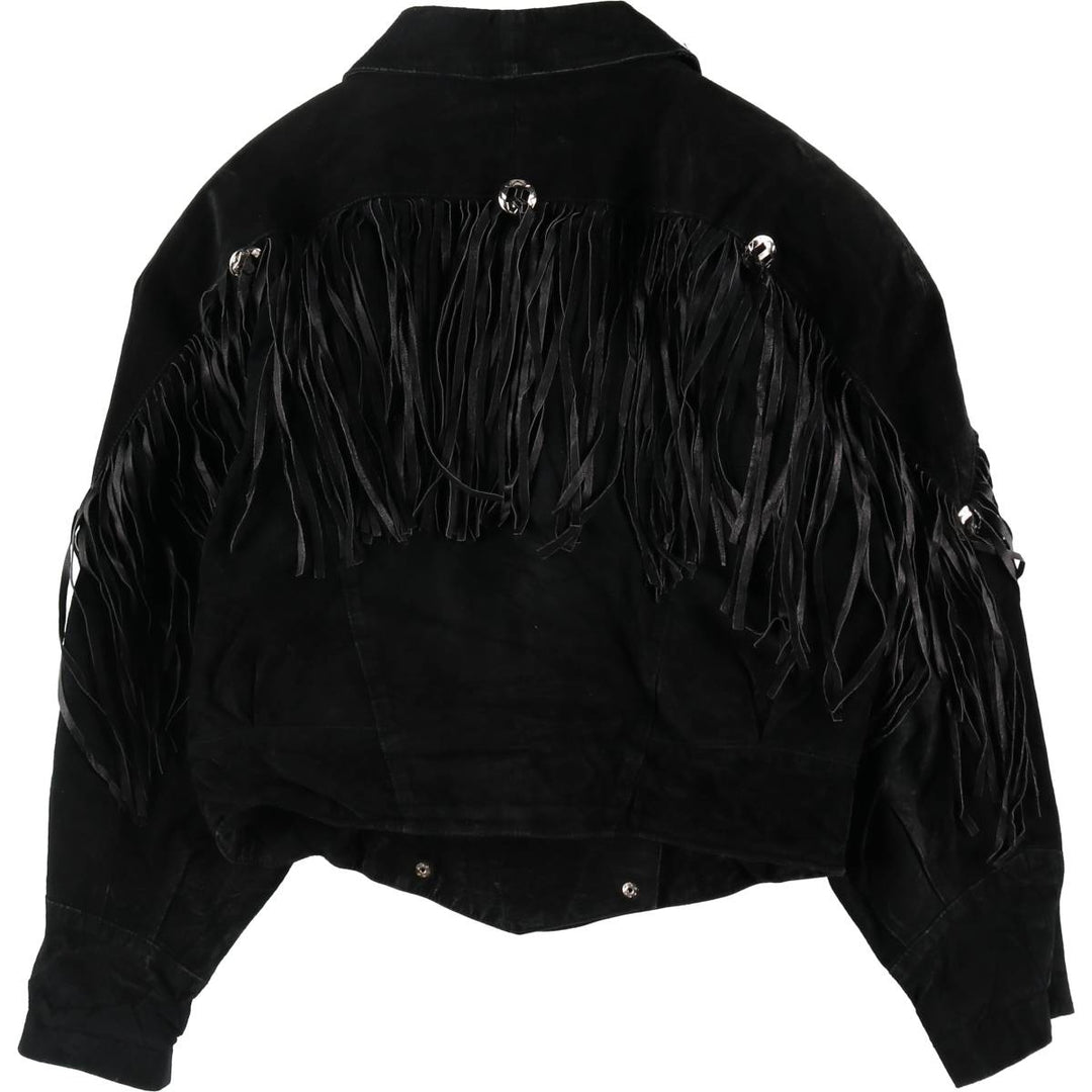 HMS TROPHY JACKETS Fringed suede leather jacket for women, size M /eaa353292