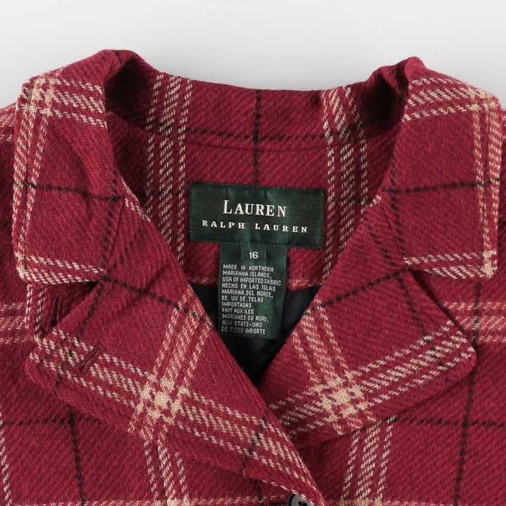 Ralph Lauren LAUREN Check Pattern Wool Jacket Women's M size / eaa353317