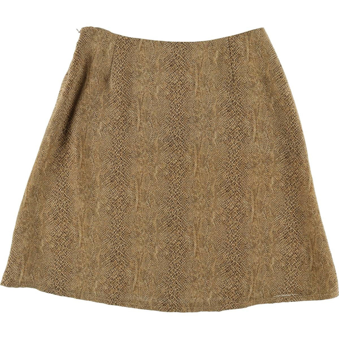 Liz Claiborne Snake Pattern Python Pattern A-line Mini Skirt Women's L size / eaa353386