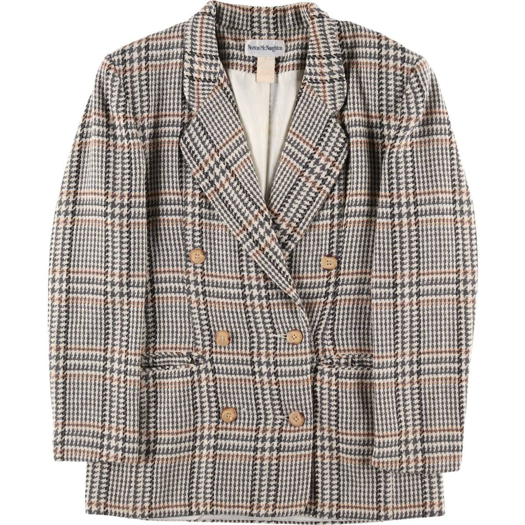 Norton McNaughton Gun Club Check Double Breasted Wool Tailored Jacket Women's Size L / eaa353389