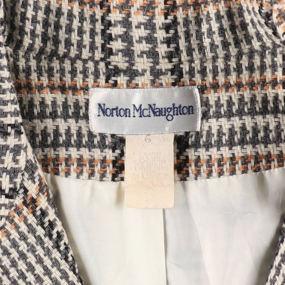 Norton McNaughton Gun Club Check Double Breasted Wool Tailored Jacket Women's Size L / eaa353389