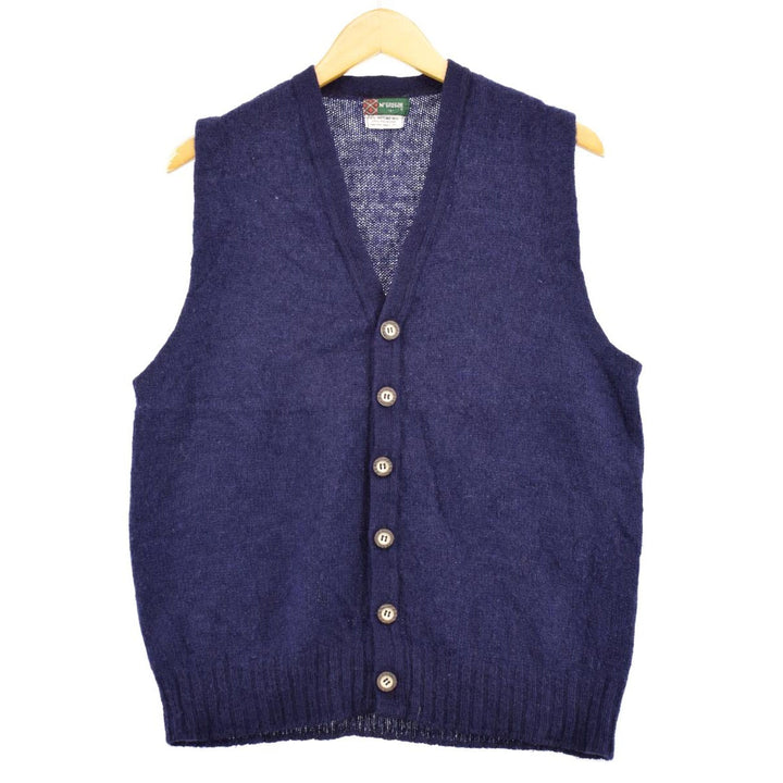 Mc GREGOR Open-front wool knit vest, Men's L /eaa353512