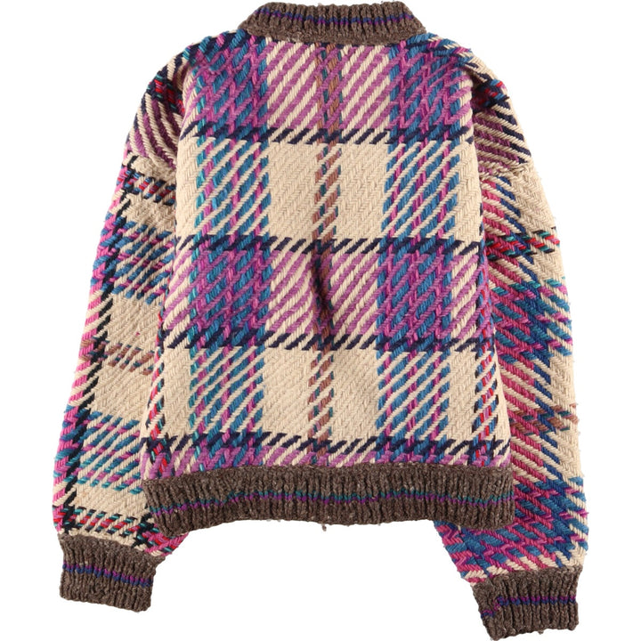 Ecuador wool knit cardigan, ladies' XL /eaa353612