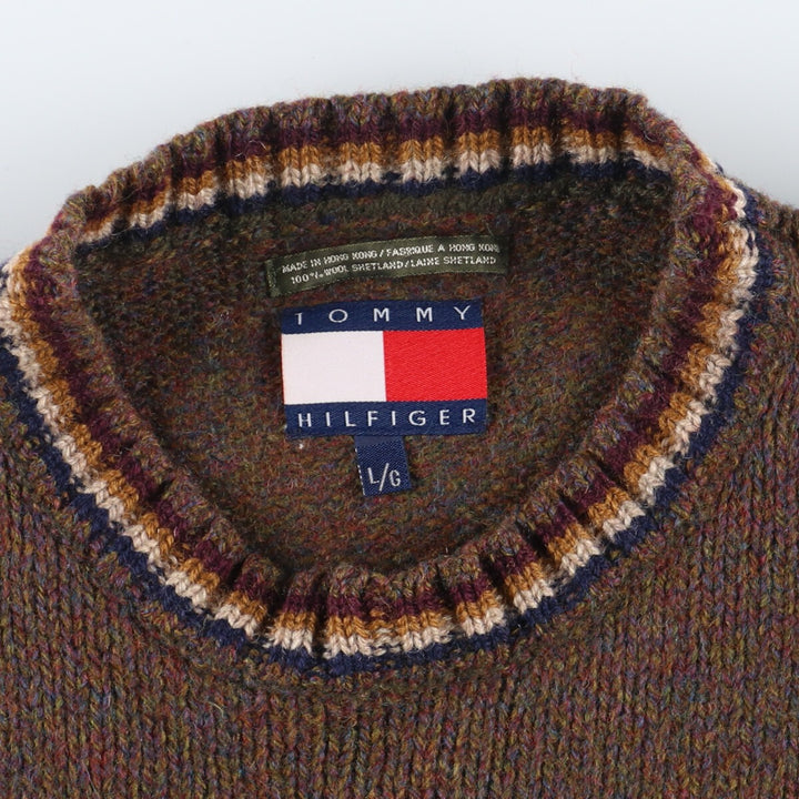 90'S Tommy Hilfiger Argyle Pattern Wool Knit Sweater Men's L Vintage /eaa353693