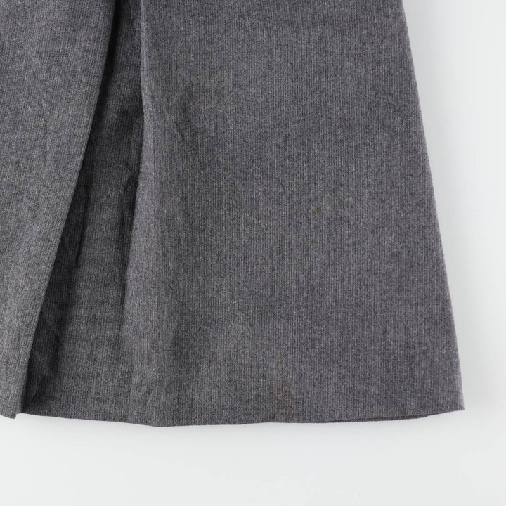 LaRosa Box Pleated Wool Half-Length A-Line Skirt Made in Canada Women's L Size /eaa353695