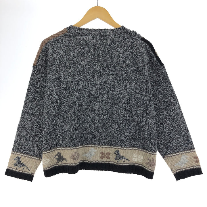 Eddie Bauer All-over Print Wool Knit Sweater Women's M /eaa353878