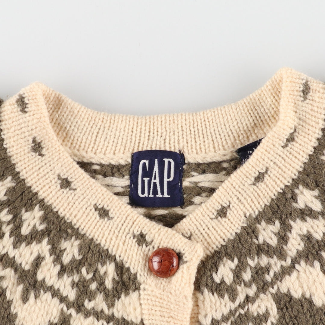 GAP Snow Pattern Wool Knit Cardigan Women's XL /eaa353915