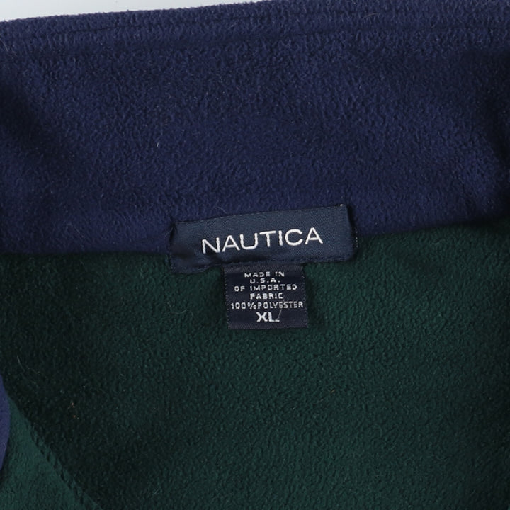 NAUTICA Half Zip Fleece Pullover Made in USA Men's XL /eaa354057