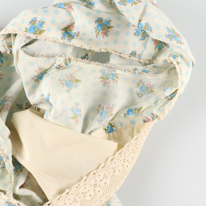 70'S Candi Jones floral print maxi length short sleeve flared dress women's M vintage /eaa354163