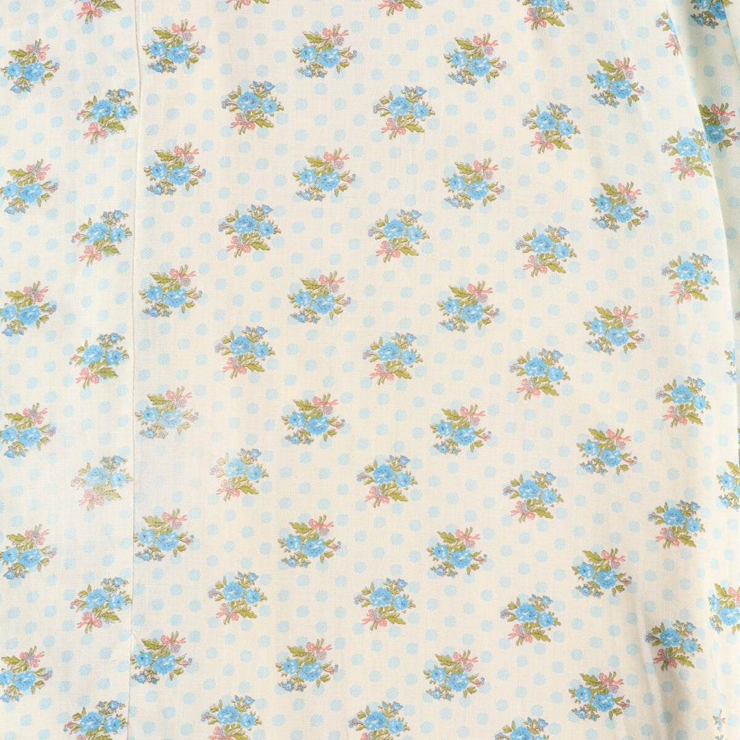 70'S Candi Jones floral print maxi length short sleeve flared dress women's M vintage /eaa354163