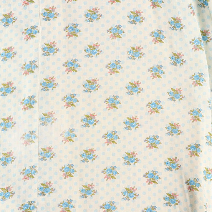 70'S Candi Jones floral print maxi length short sleeve flared dress women's M vintage /eaa354163