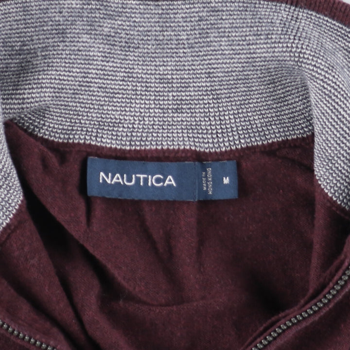 NAUTICA Cotton Knit Half Zip Sweater Men's S /eaa354372