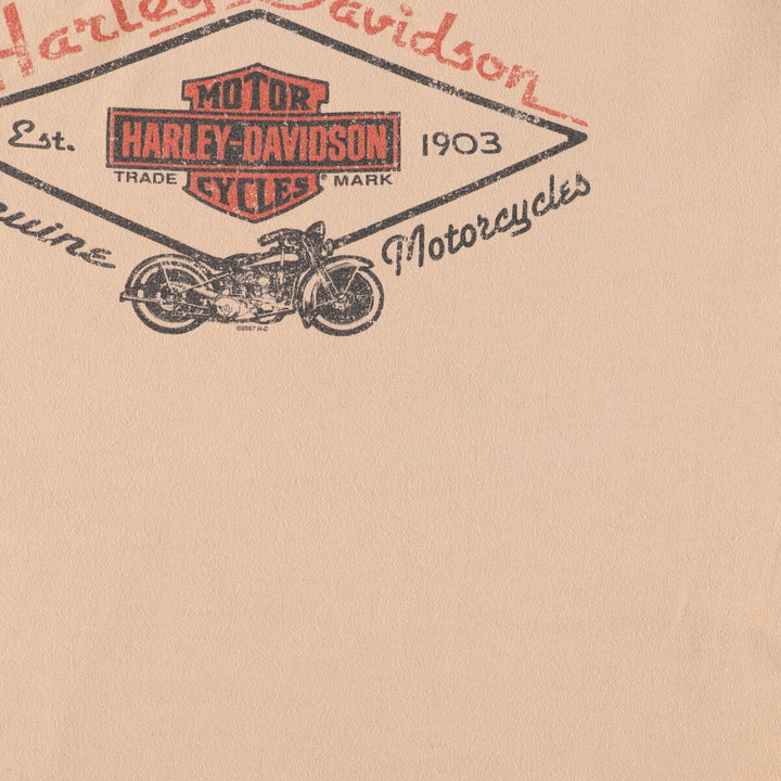 Harley-Davidson Double-sided Print Motorcycle Bike T-Shirt Made in USA Men's XXL /eaa354875