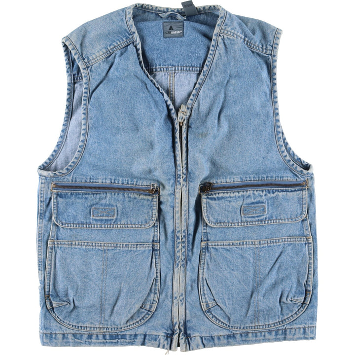 Liz wear full zip denim vest men's M /eaa355060