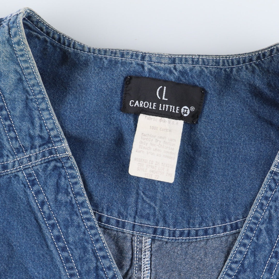 CAROLE LITTLE denim vest made in USA men's XL /eaa355062