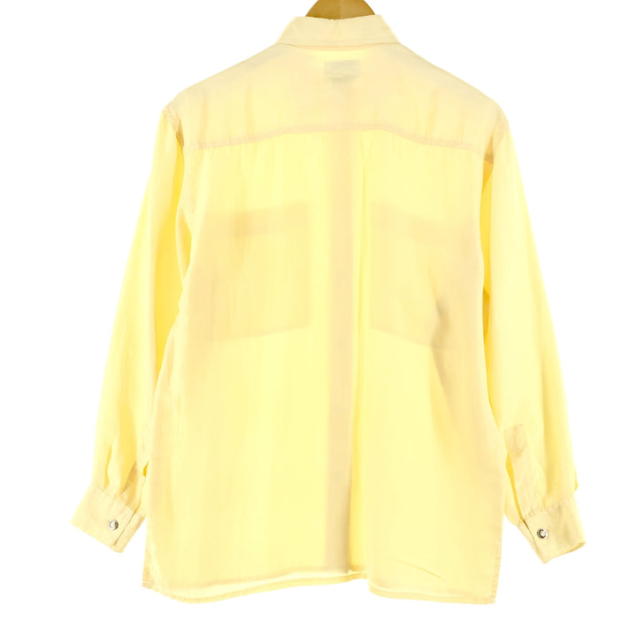 PARTNERS Long Sleeve Silk Shirt Women's L /eaa355077