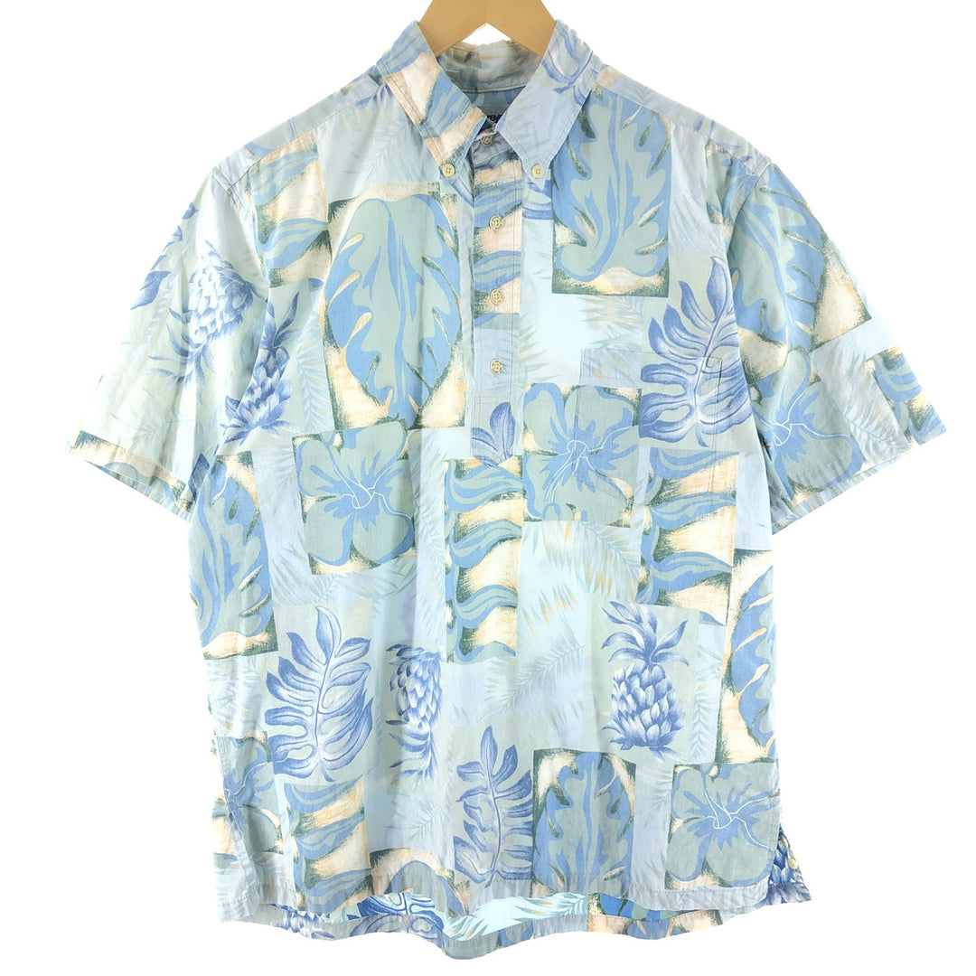 Reyn Spooner Swimsuit Tag Bikini Tag All-Over Print Pullover Button-Down Hawaiian Aloha Shirt Men's L /eaa355087