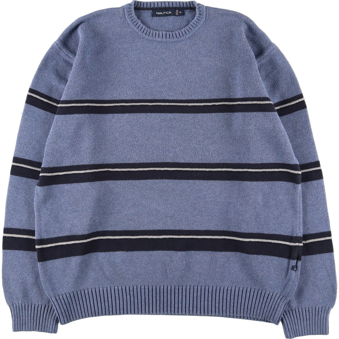 NAUTICA Striped Pattern Cotton Knit Sweater Men's XL /eaa355478