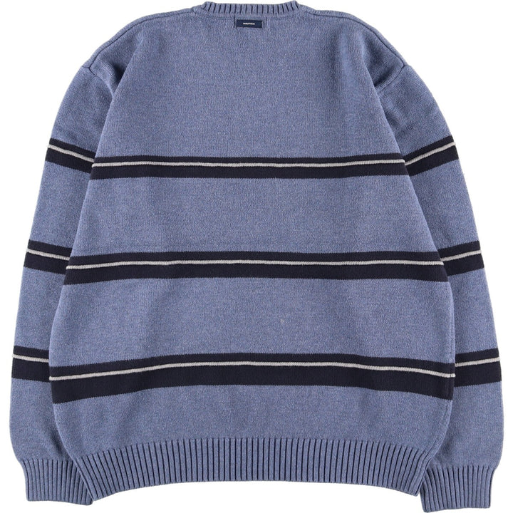 NAUTICA Striped Pattern Cotton Knit Sweater Men's XL /eaa355478