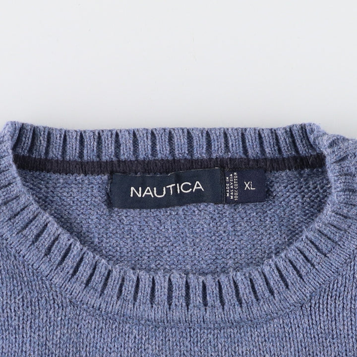 NAUTICA Striped Pattern Cotton Knit Sweater Men's XL /eaa355478