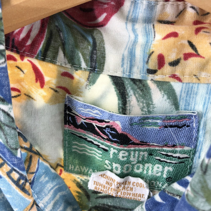 80s-90'S Reyn Spooner Diamond Head Tag Floral Print Hawaiian Aloha Shirt Made in Hawaii Men's XL Vintage /eaa356502