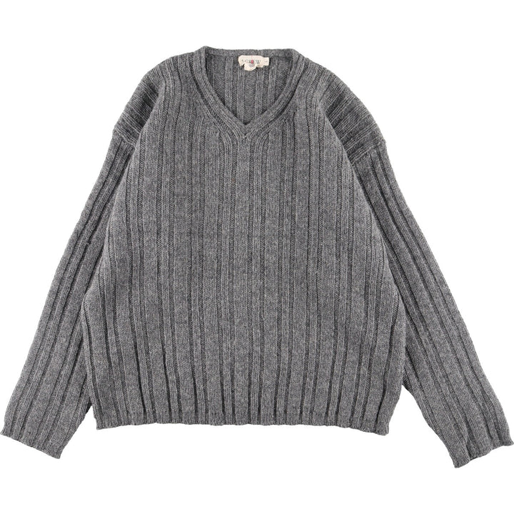 90'S J.Crew V-neck wool knit sweater, men's L, vintage / eaa356764