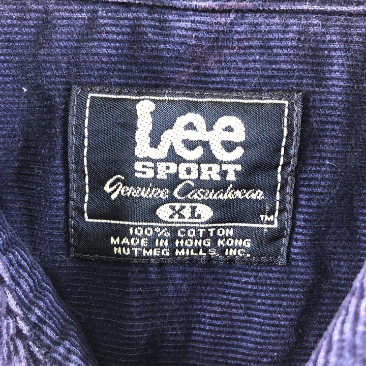 Lee SPORT Long Sleeve Button Down Corduroy Shirt Men's XL /eaa356880