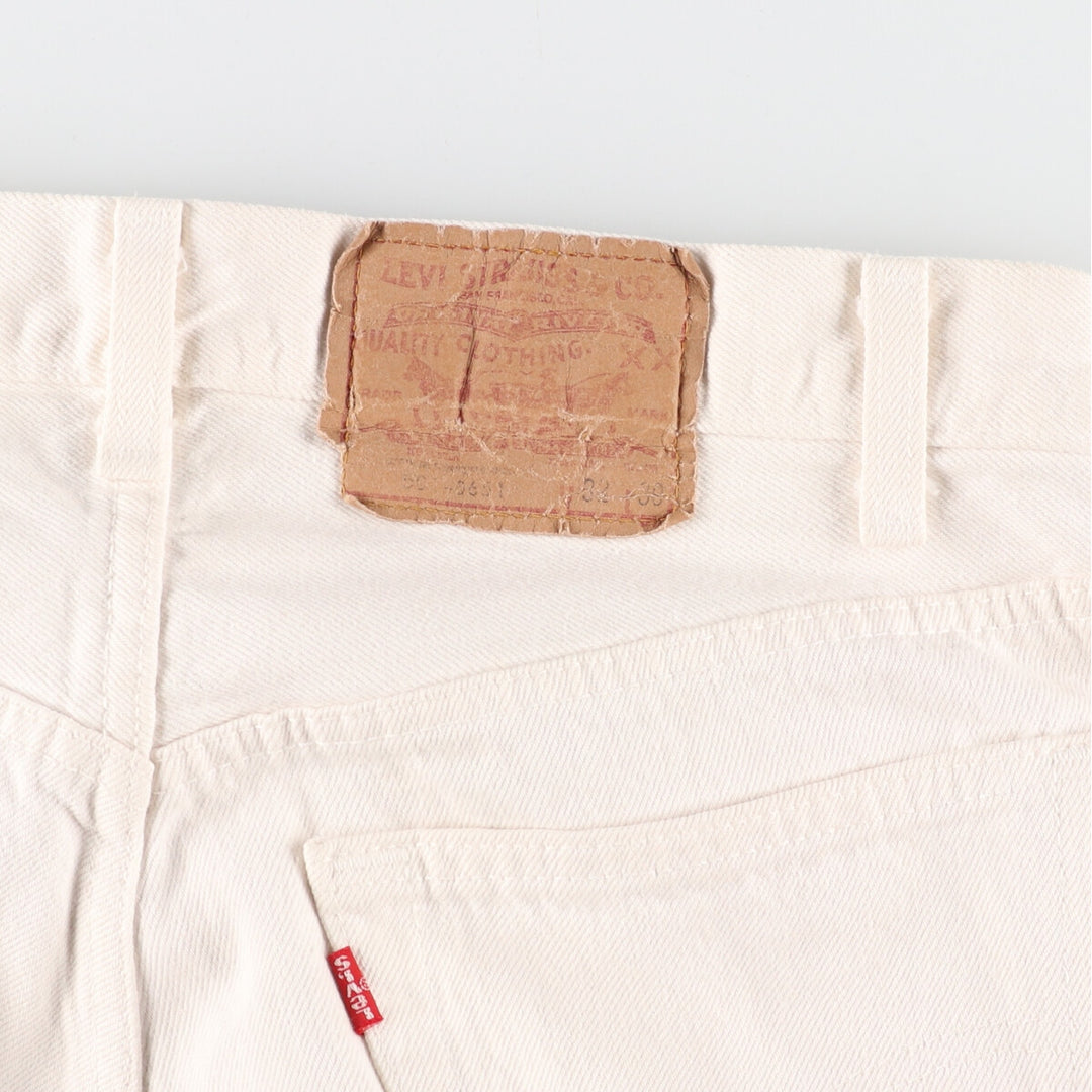 90'S Levi's 501 White Jeans Straight Denim Pants Made in USA Men's W31 Vintage /eaa356916