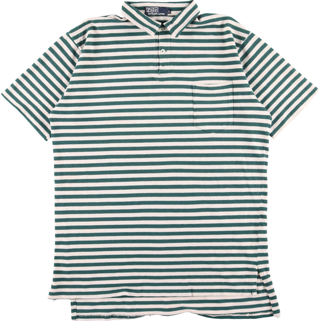 Ralph Lauren POLO by Ralph Lauren short sleeve striped polo shirt for men, size M /eaa357082