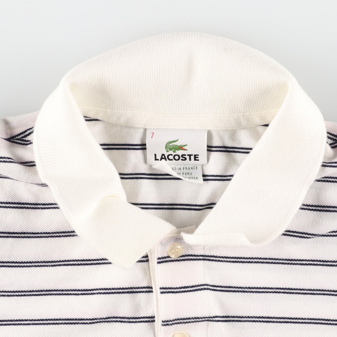 Lacoste LACOSTE French design short sleeve striped polo shirt size 7 men's XL /eaa357098