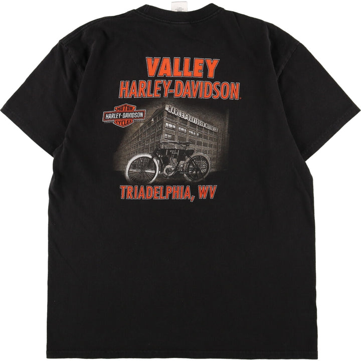 Harley-Davidson Double-sided Print Motorcycle Bike T-Shirt Men's L /eaa357307