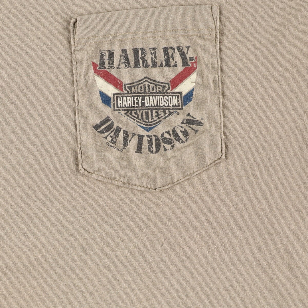 Big size Harley-Davidson double-sided print motorcycle bike T-shirt made in USA men's XXXL /eaa357315