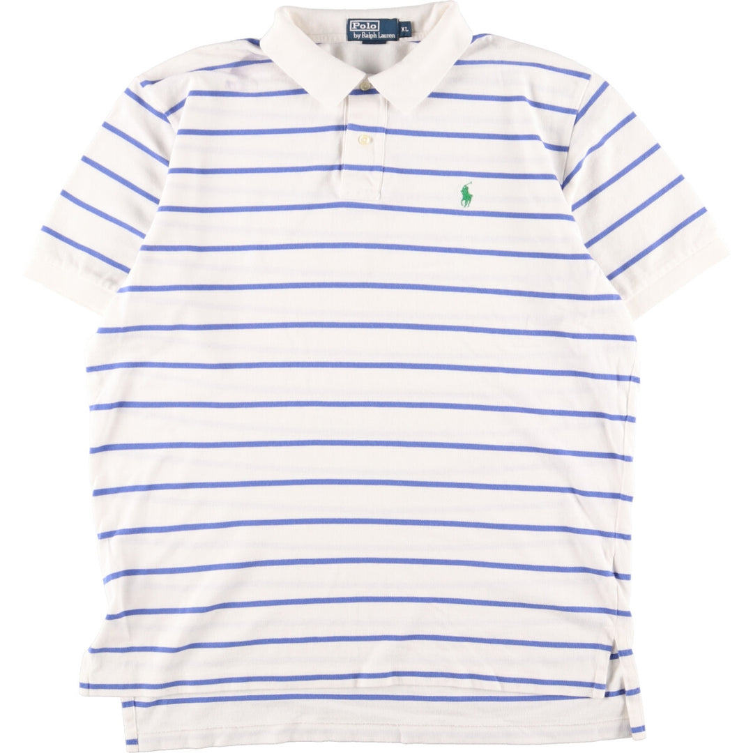 90'S Ralph Lauren POLO by Ralph Lauren Striped Pattern Short Sleeve Polo Shirt Men's XL Vintage /eaa357462