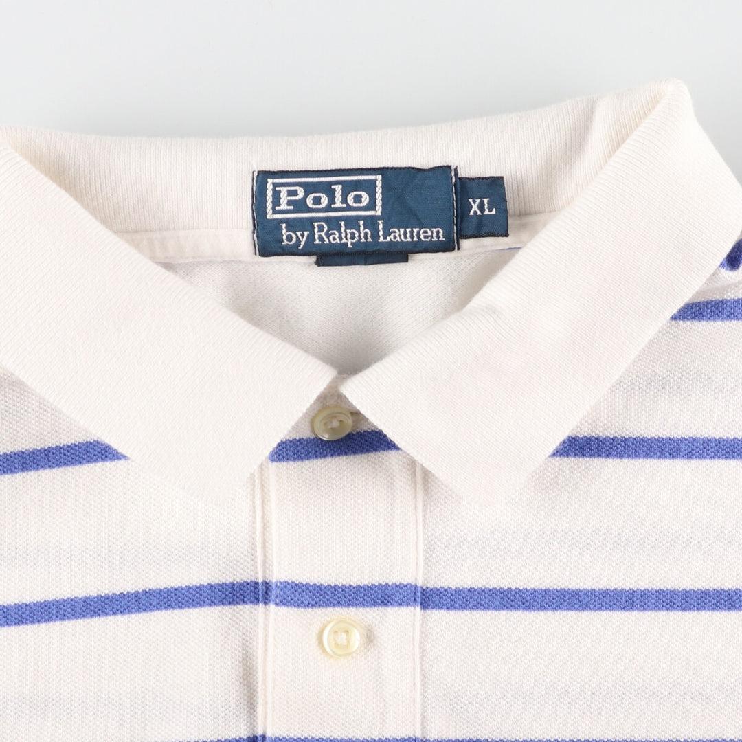 90'S Ralph Lauren POLO by Ralph Lauren Striped Pattern Short Sleeve Polo Shirt Men's XL Vintage /eaa357462