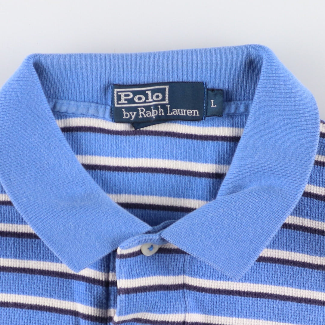 90'S Ralph Lauren POLO by Ralph Lauren short sleeve striped polo shirt men's L vintage / eaa357467