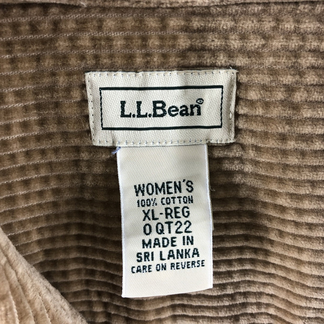 LLBean Long Sleeve Corduroy Shirt Women's XXL /eaa357630