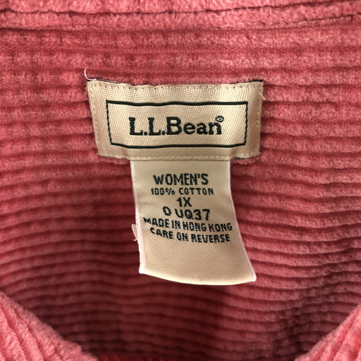 LLBean Long Sleeve Corduroy Shirt Women's XXL /eaa357632