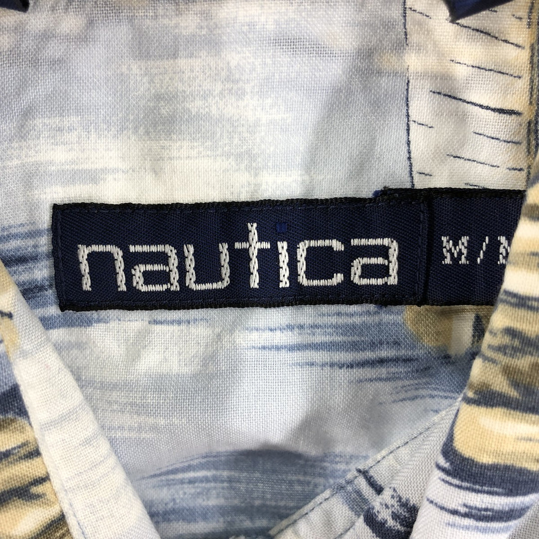 NAUTICA All-over print rayon x cotton Hawaiian aloha shirt for men, M /eaa357638