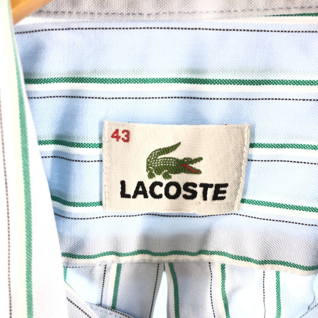 Lacoste LACOSTE Short Sleeve Button Down Striped Shirt 43 Men's XL /eaa357970